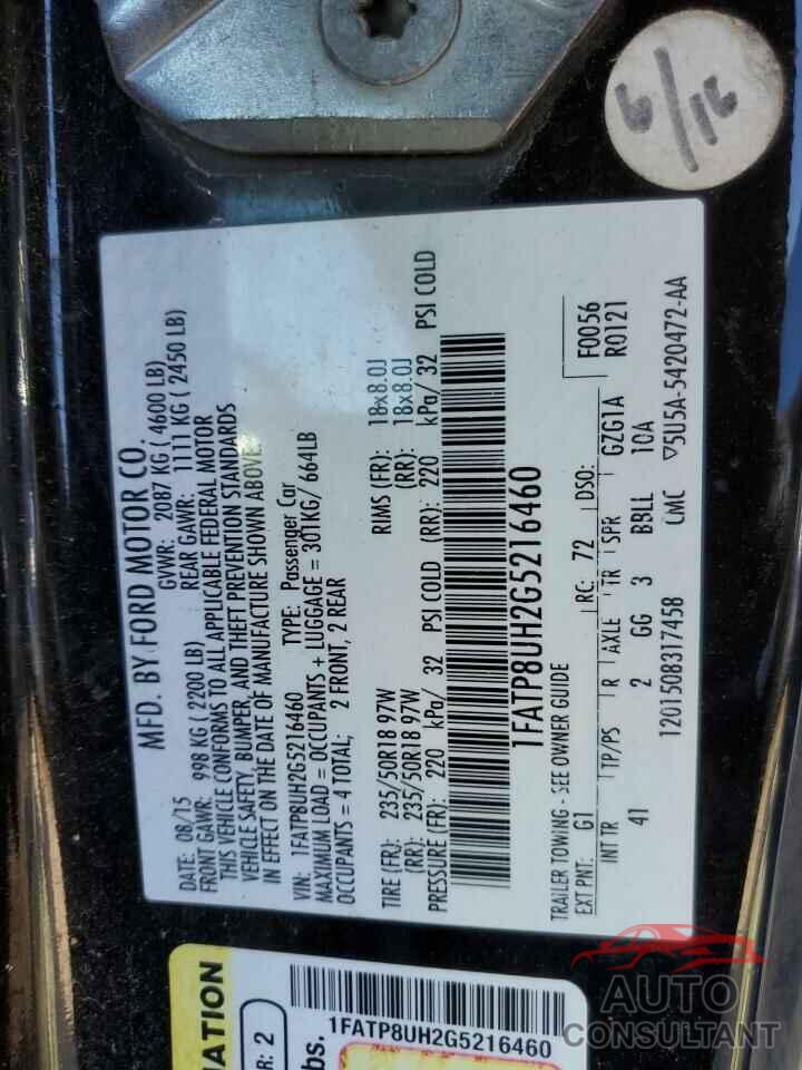 FORD ALL Models 2016 - 1FATP8UH2G5216460