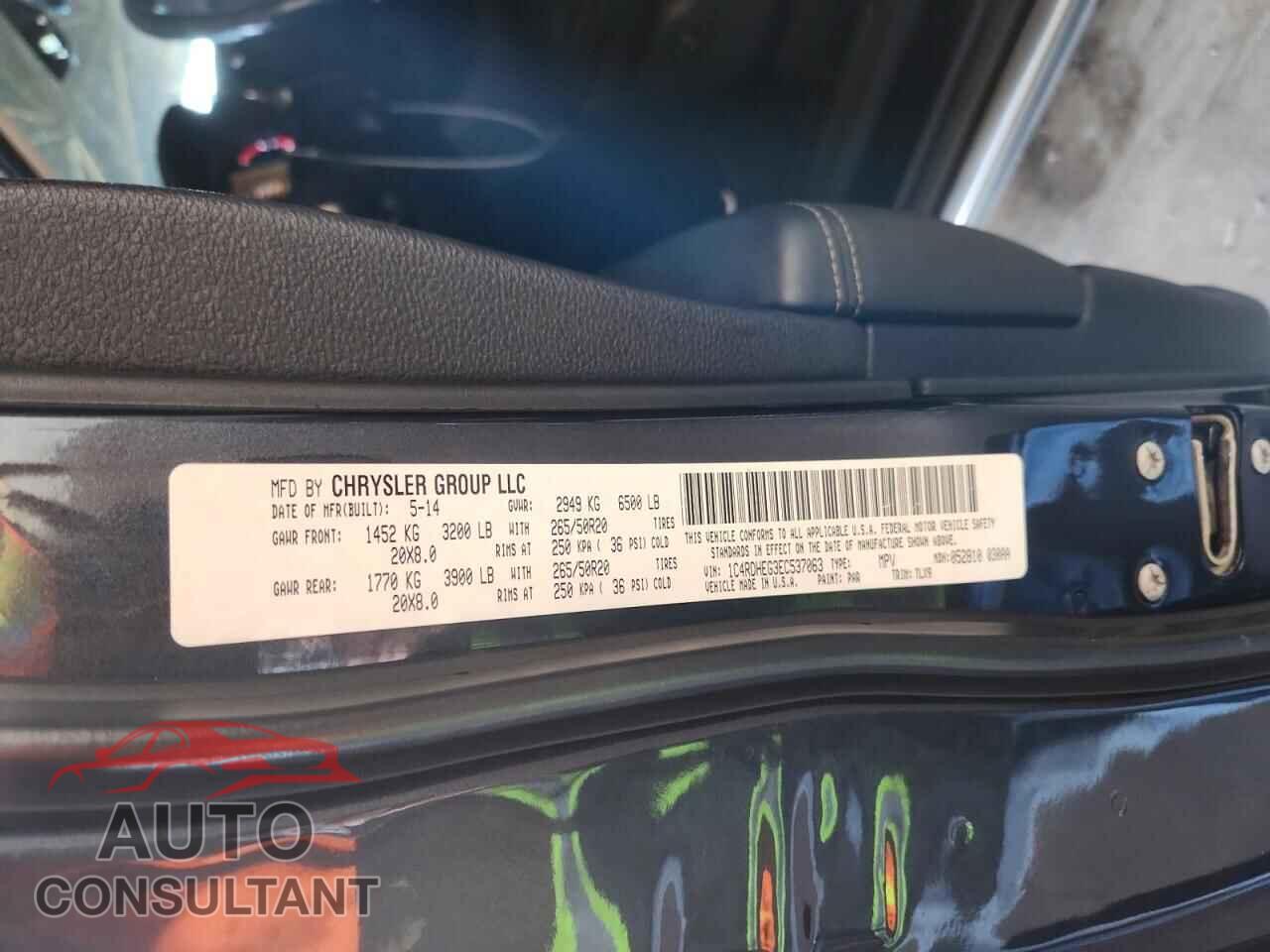 DODGE DURANGO 2014 - 1C4RDHEG3EC537063