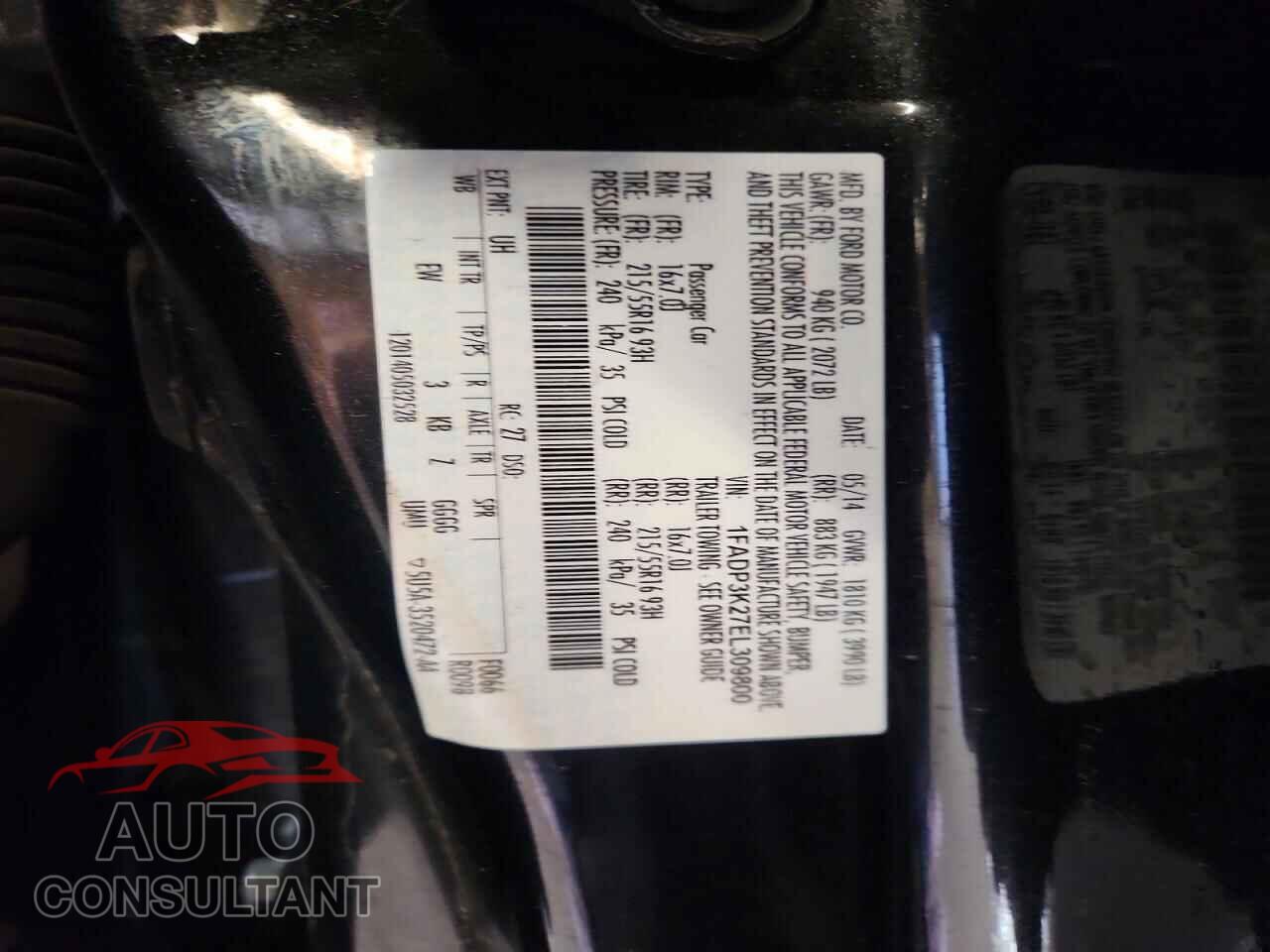FORD FOCUS 2014 - 1FADP3K27EL309800