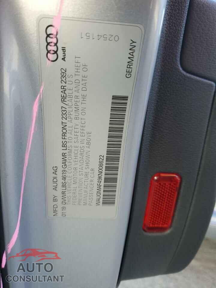 AUDI A4 2019 - WAUGMAF49KN008622