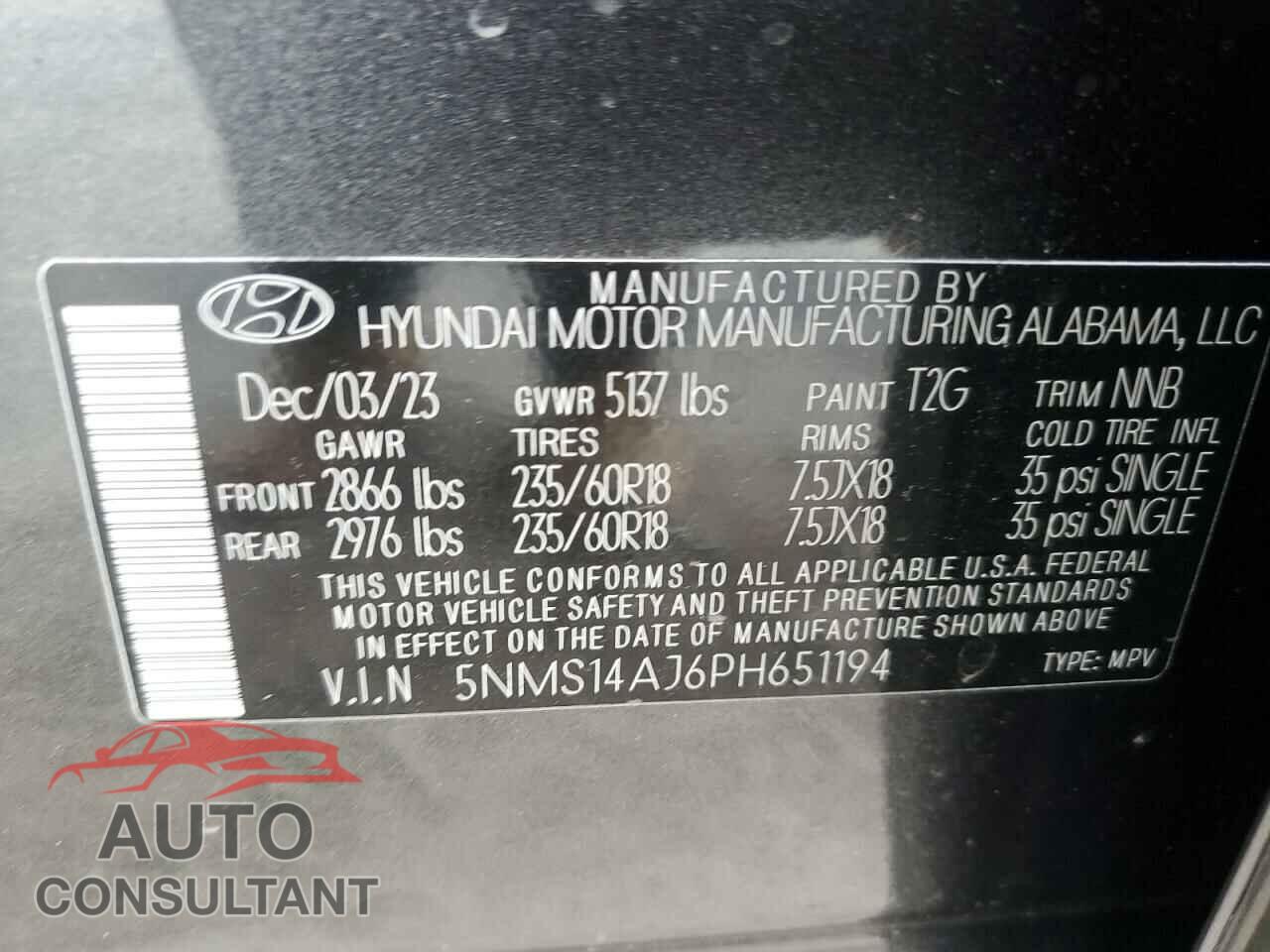 HYUNDAI SANTA FE 2023 - 5NMS14AJ6PH651194