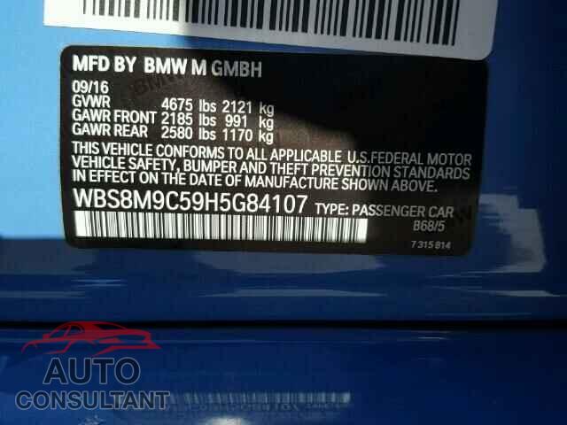 BMW M3 2017 - WBS8M9C59H5G84107