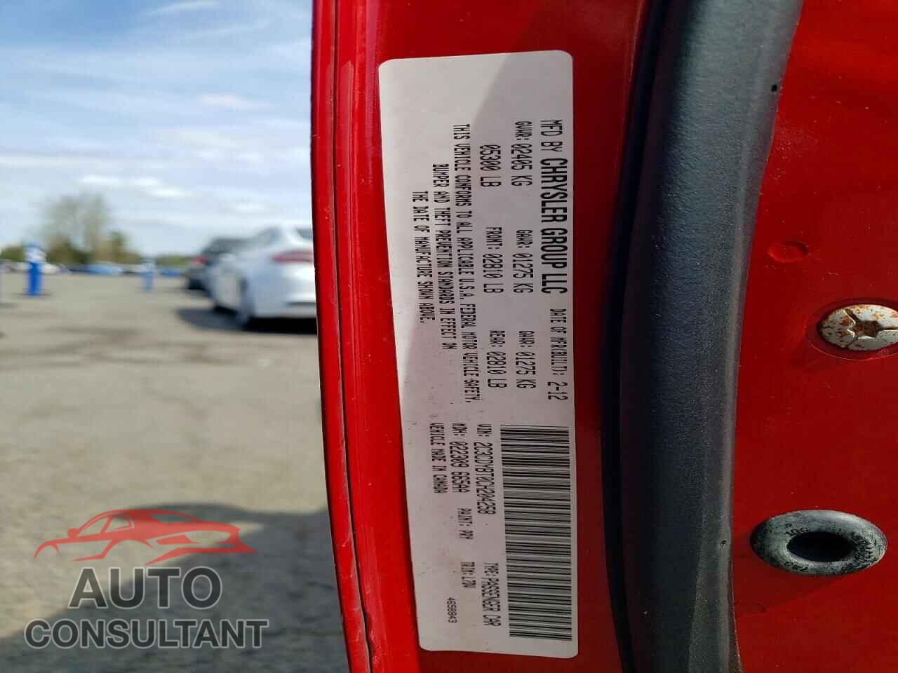 DODGE CHALLENGER 2012 - 2C3CDYBT0CH204258
