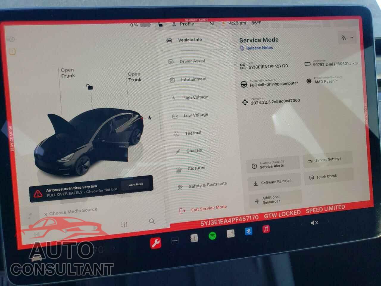 TESLA MODEL 3 2023 - 5YJ3E1EA4PF457170