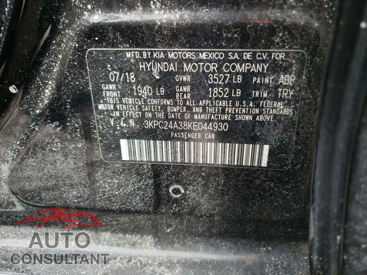HYUNDAI ACCENT 2019 - 3KPC24A38KE044930
