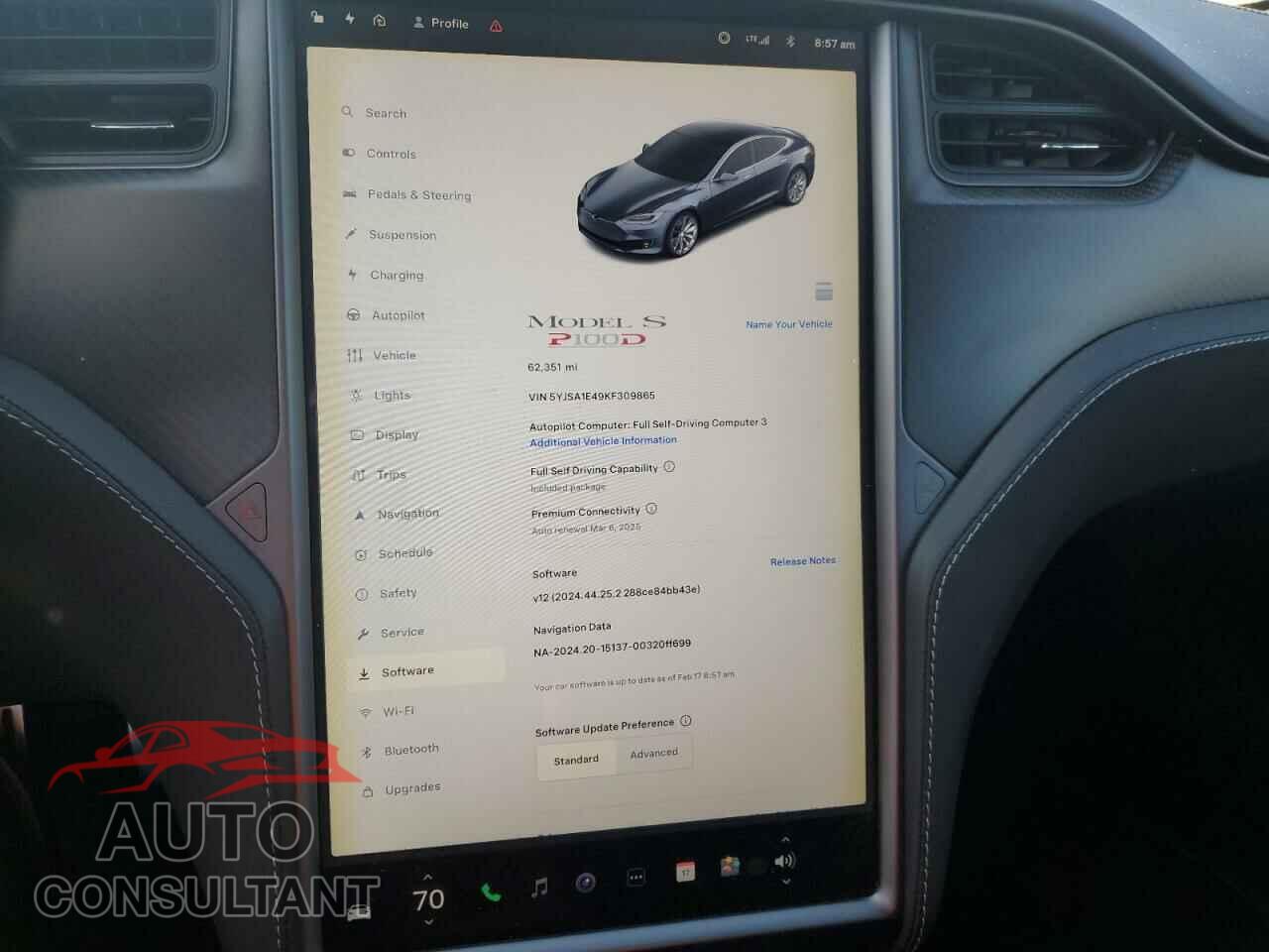 TESLA MODEL S 2019 - 5YJSA1E49KF309865