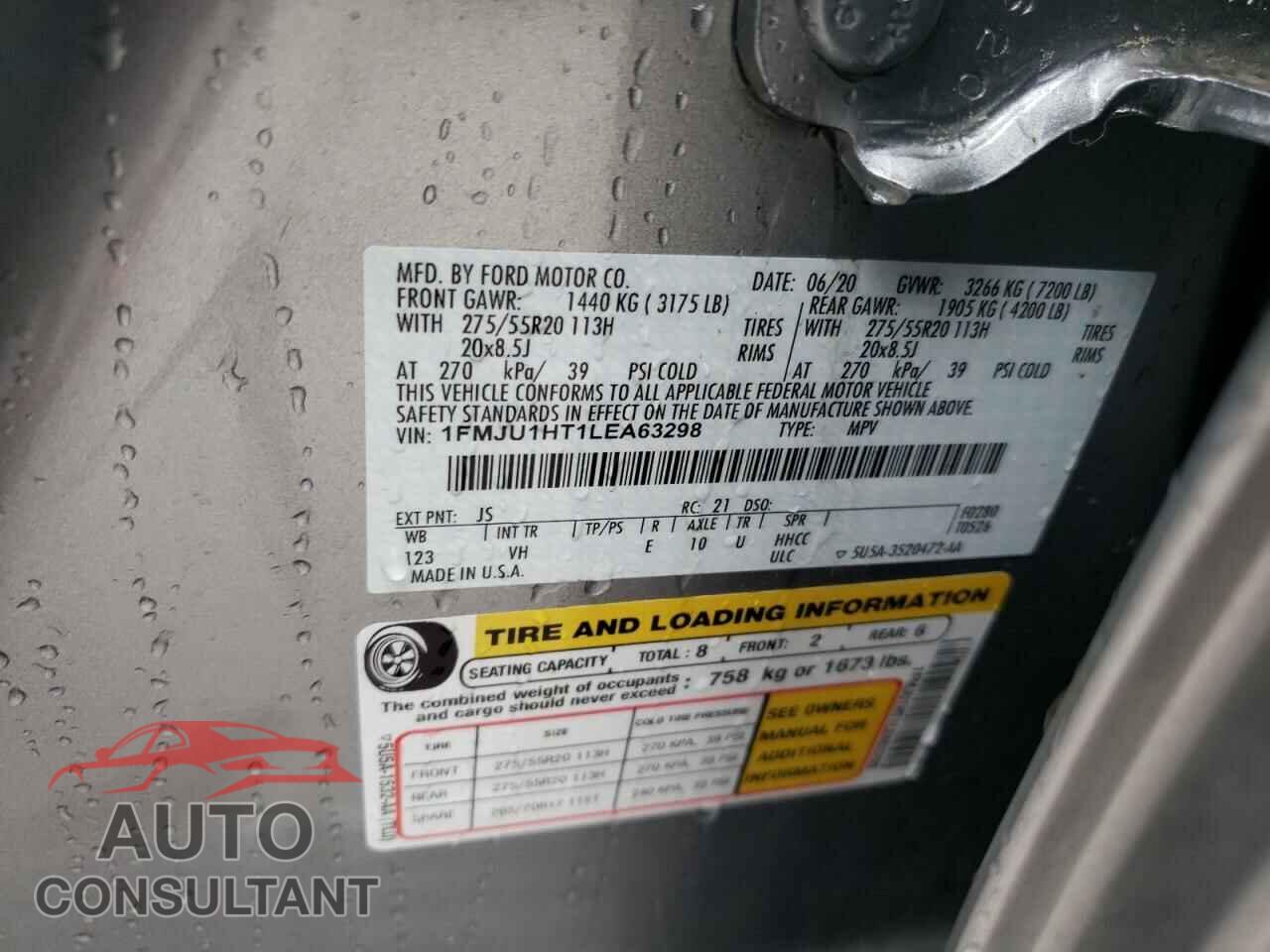 FORD EXPEDITION 2020 - 1FMJU1HT1LEA63298