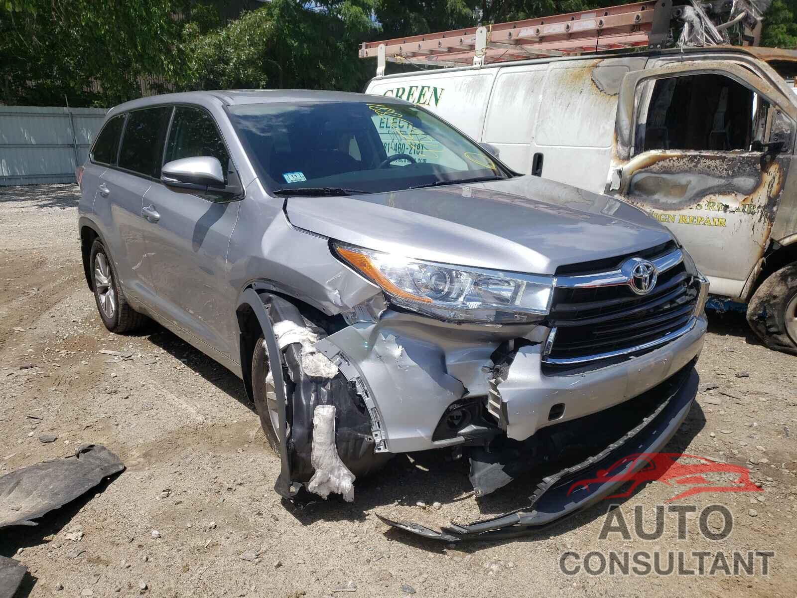TOYOTA HIGHLANDER 2016 - 5TDBKRFH1GS333819