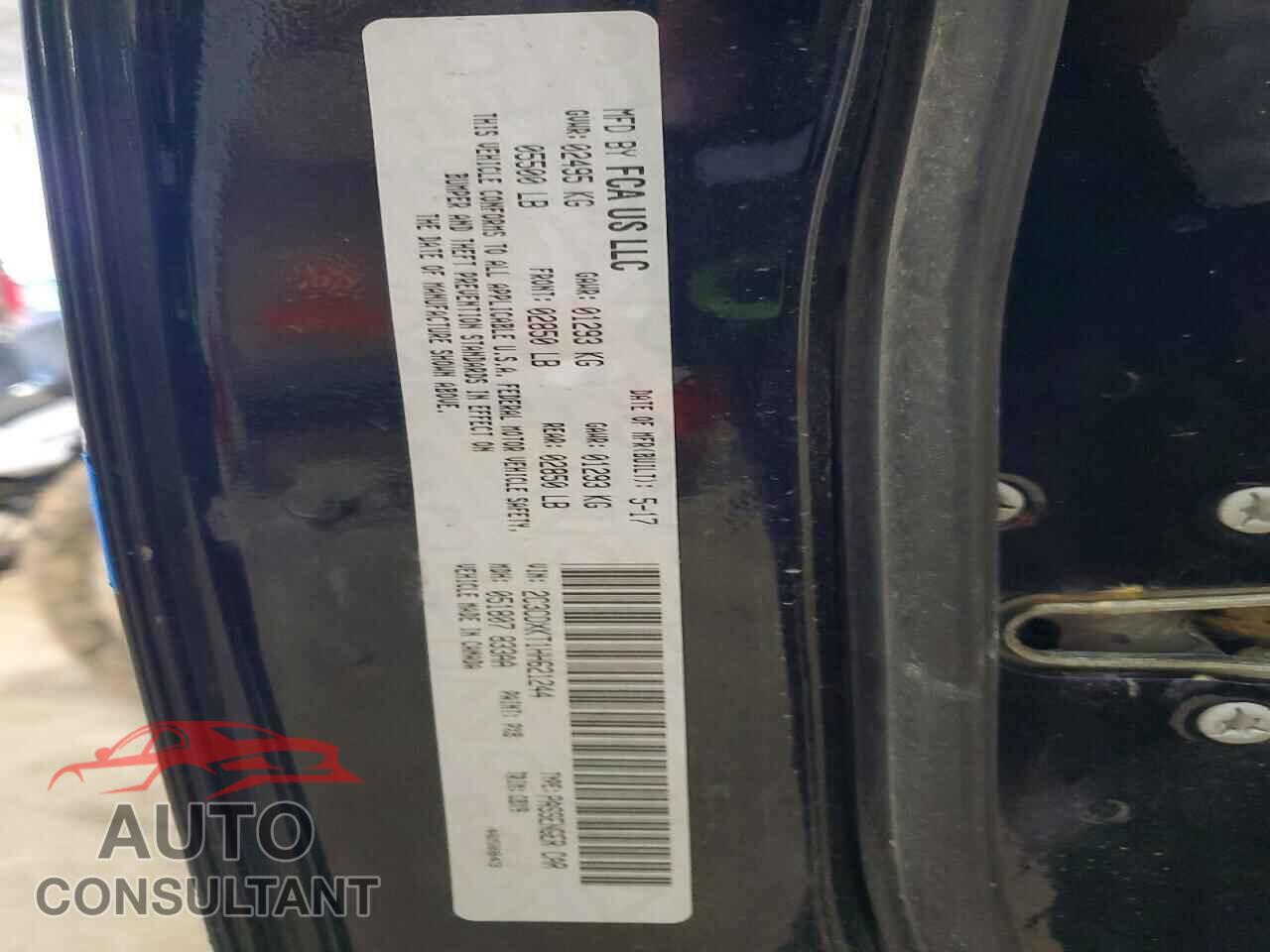DODGE CHARGER 2017 - 2C3CDXKT1HH621244