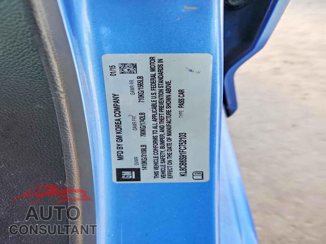 CHEVROLET SPARK 2015 - KL8CB6S91FC752103