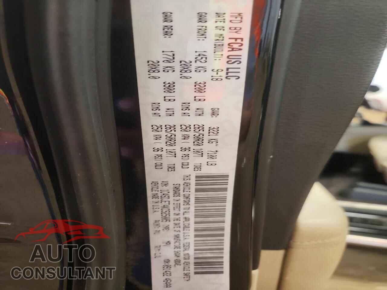 DODGE DURANGO 2019 - 1C4SDJET4KC525005