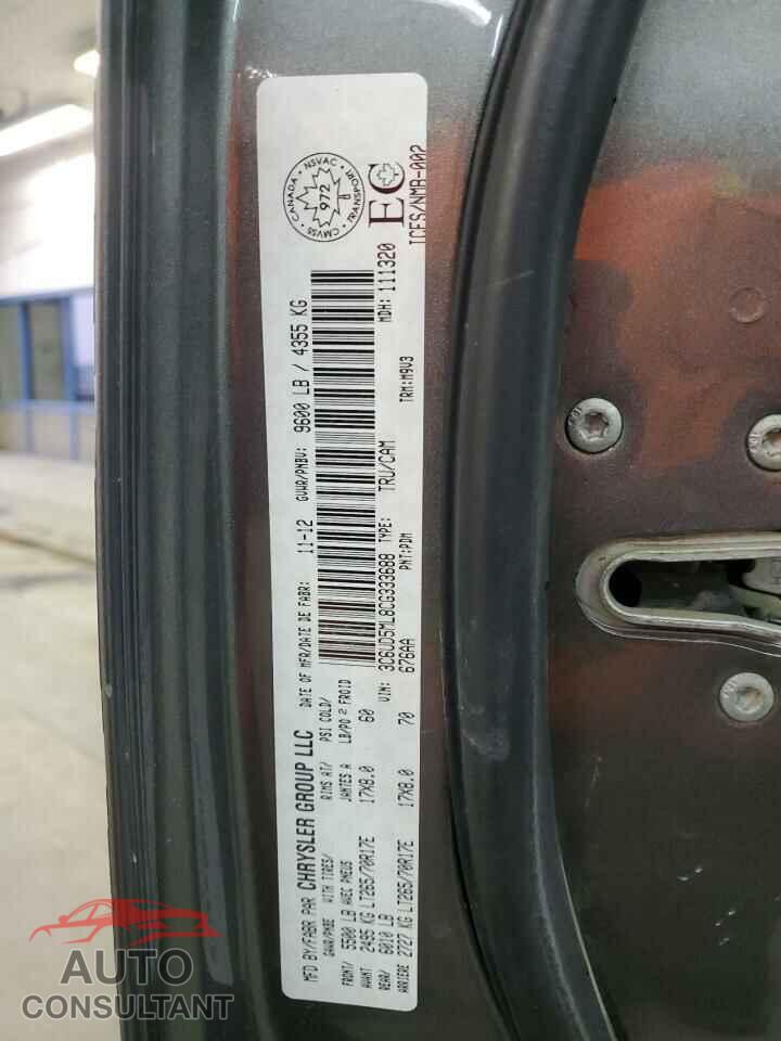 DODGE RAM 2500 2012 - 3C6UD5ML8CG333688
