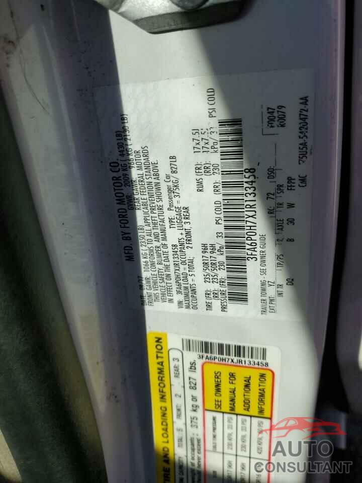 FORD FUSION 2018 - 3FA6P0H7XJR133458