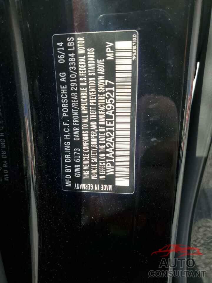 PORSCHE CAYENNE 2014 - WP1AA2A21ELA95217