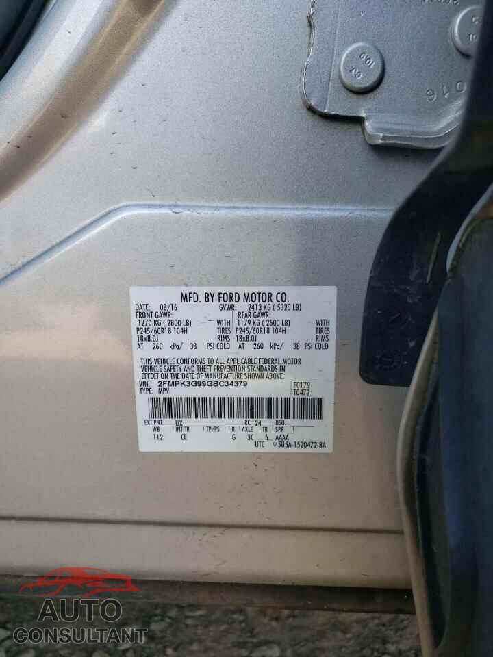 FORD EDGE 2016 - 2FMPK3G99GBC34379