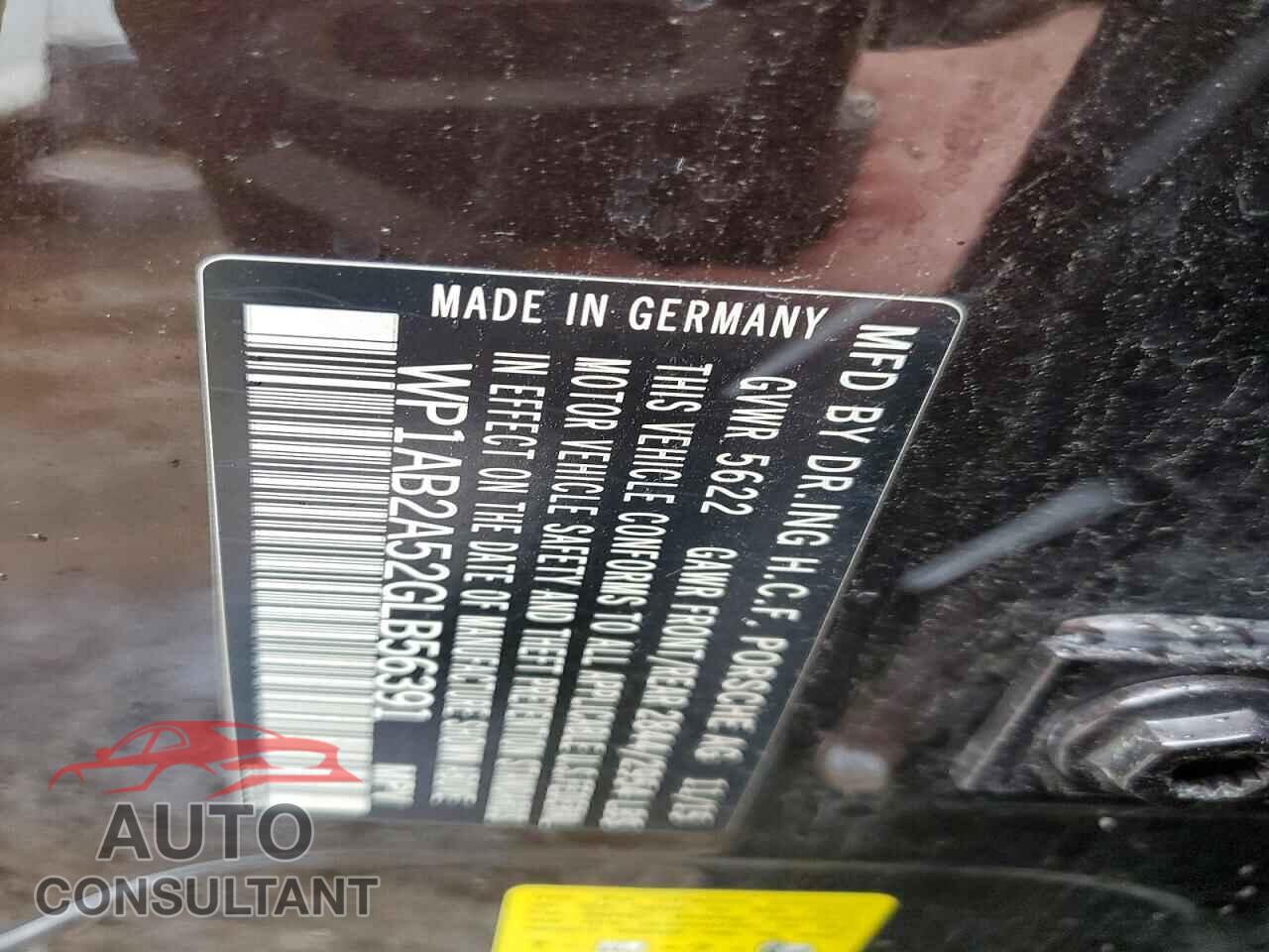 PORSCHE MACAN 2016 - WP1AB2A52GLB56391