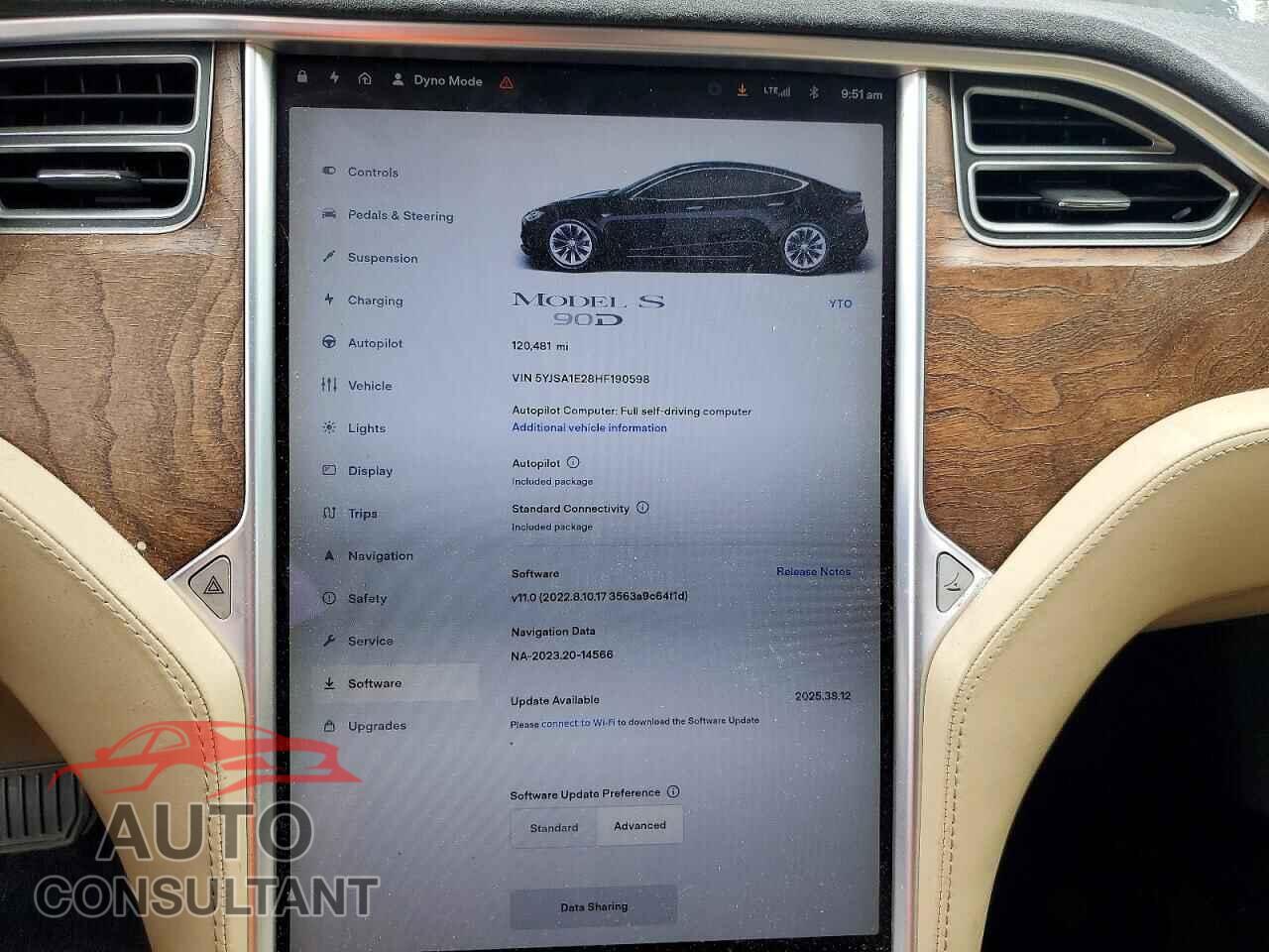 TESLA MODEL S 2017 - 5YJSA1E28HF190598