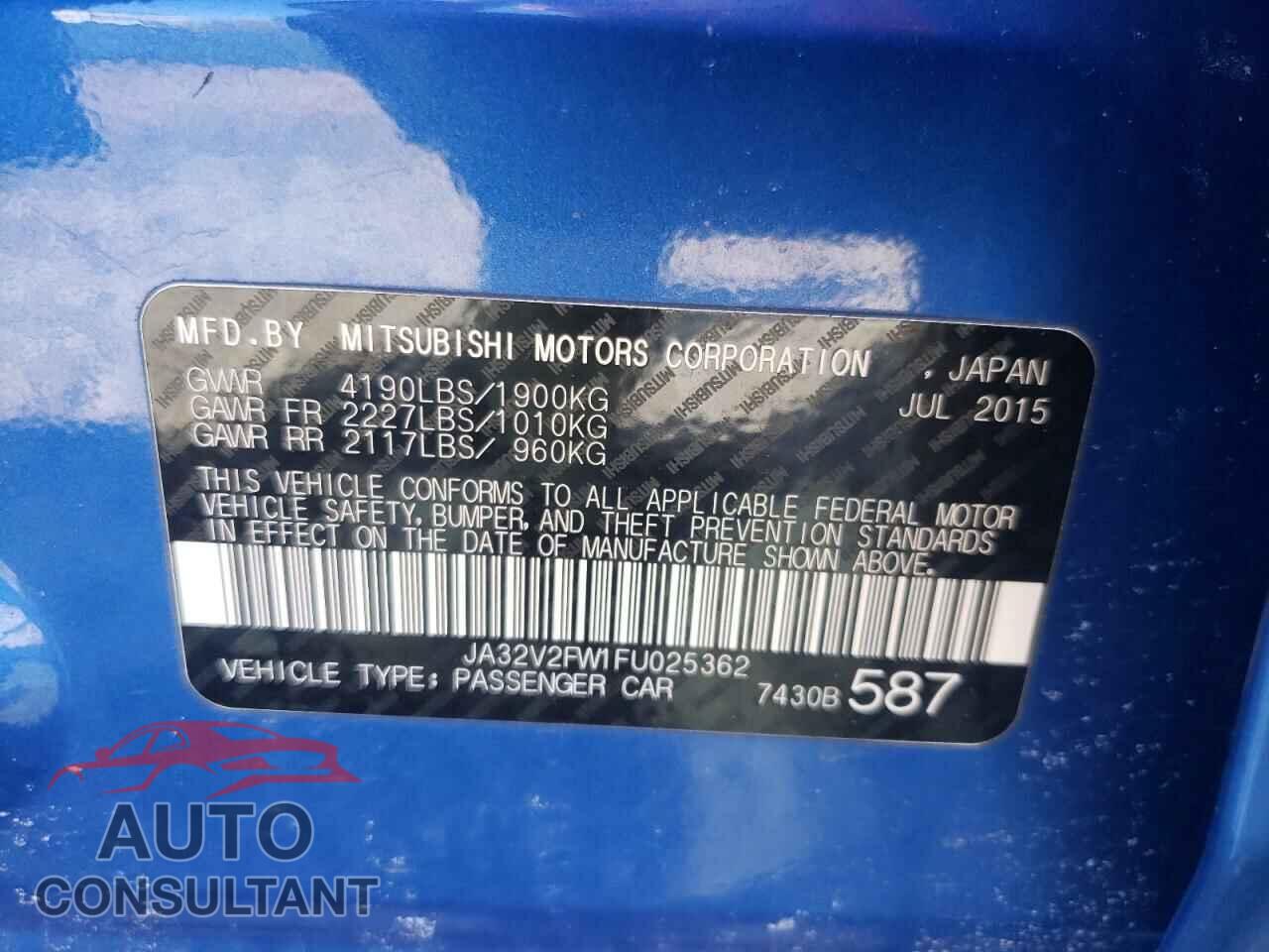 MITSUBISHI LANCER 2015 - JA32V2FW1FU025362