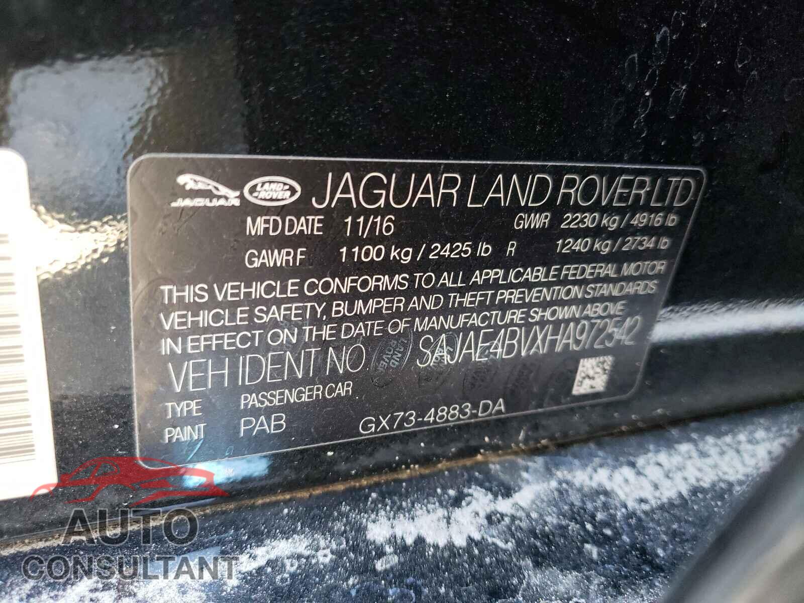 JAGUAR XE 2017 - SAJAE4BVXHA972542