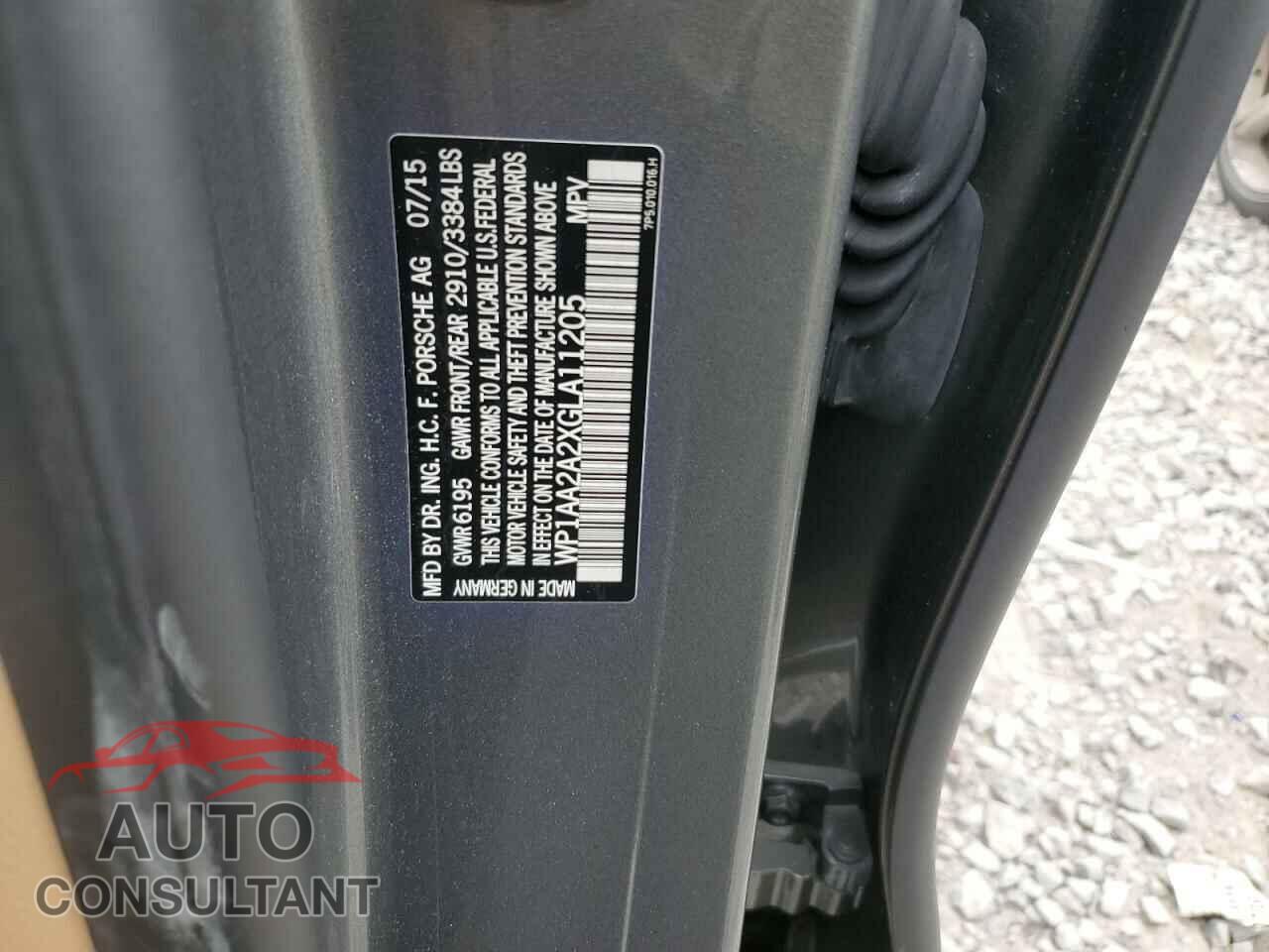PORSCHE CAYENNE 2016 - WP1AA2A2XGLA11205