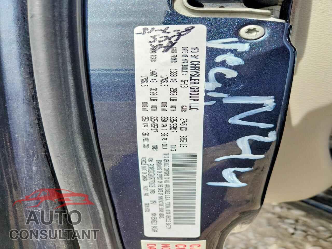 DODGE CARAVAN 2013 - 2C4RDGCG0DR771616