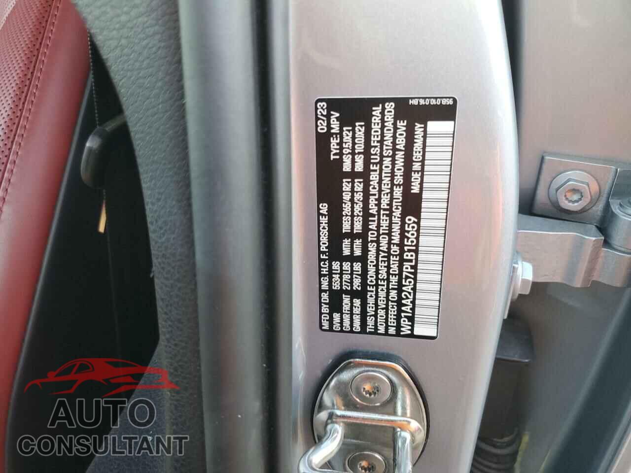 PORSCHE MACAN BASE 2023 - WP1AA2A57PLB15659