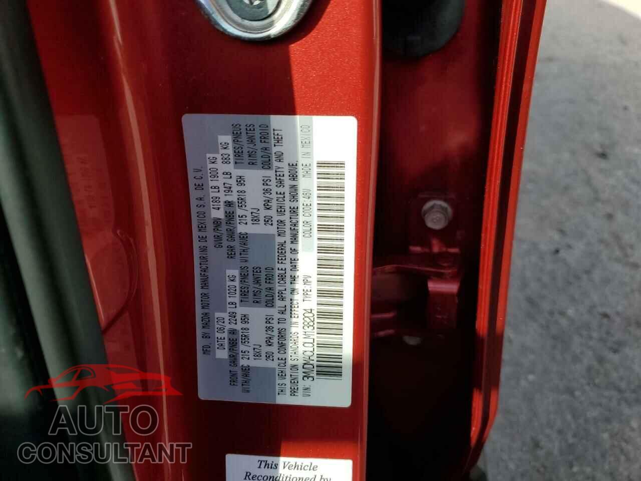 MAZDA CX30 2020 - 3MVDMACL0LM138204