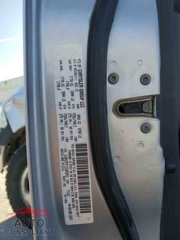 DODGE RAM 1500 2012 - 1C6RD7FP1CS343991