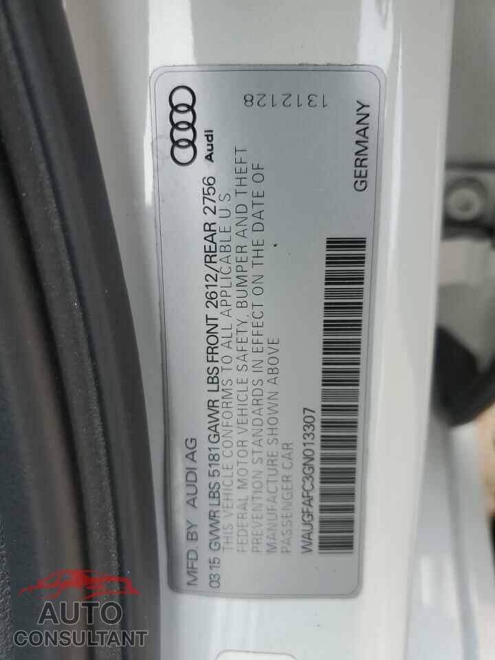 AUDI A6 2016 - WAUGFAFC3GN013307