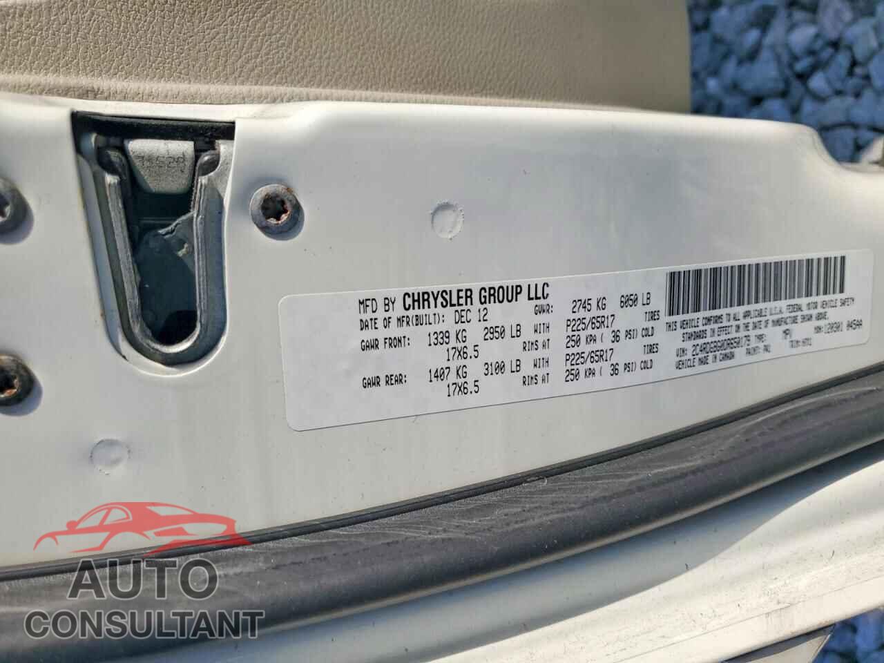 DODGE CARAVAN 2013 - 2C4RDGBG0DR650179