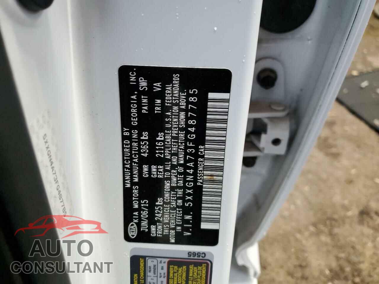 KIA OPTIMA 2015 - 5XXGN4A73FG487785