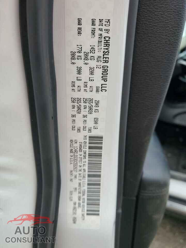 DODGE DURANGO 2013 - 1C4RDJDG3DC552637