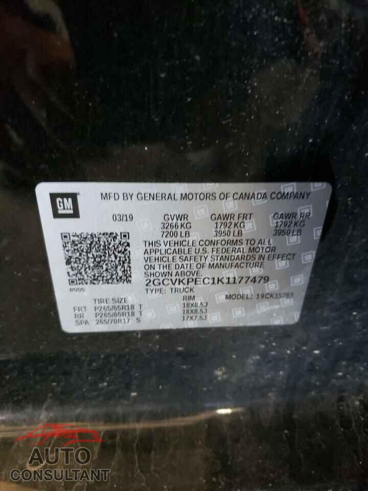 CHEVROLET SILVERADO 2019 - 2GCVKPEC1K1177479