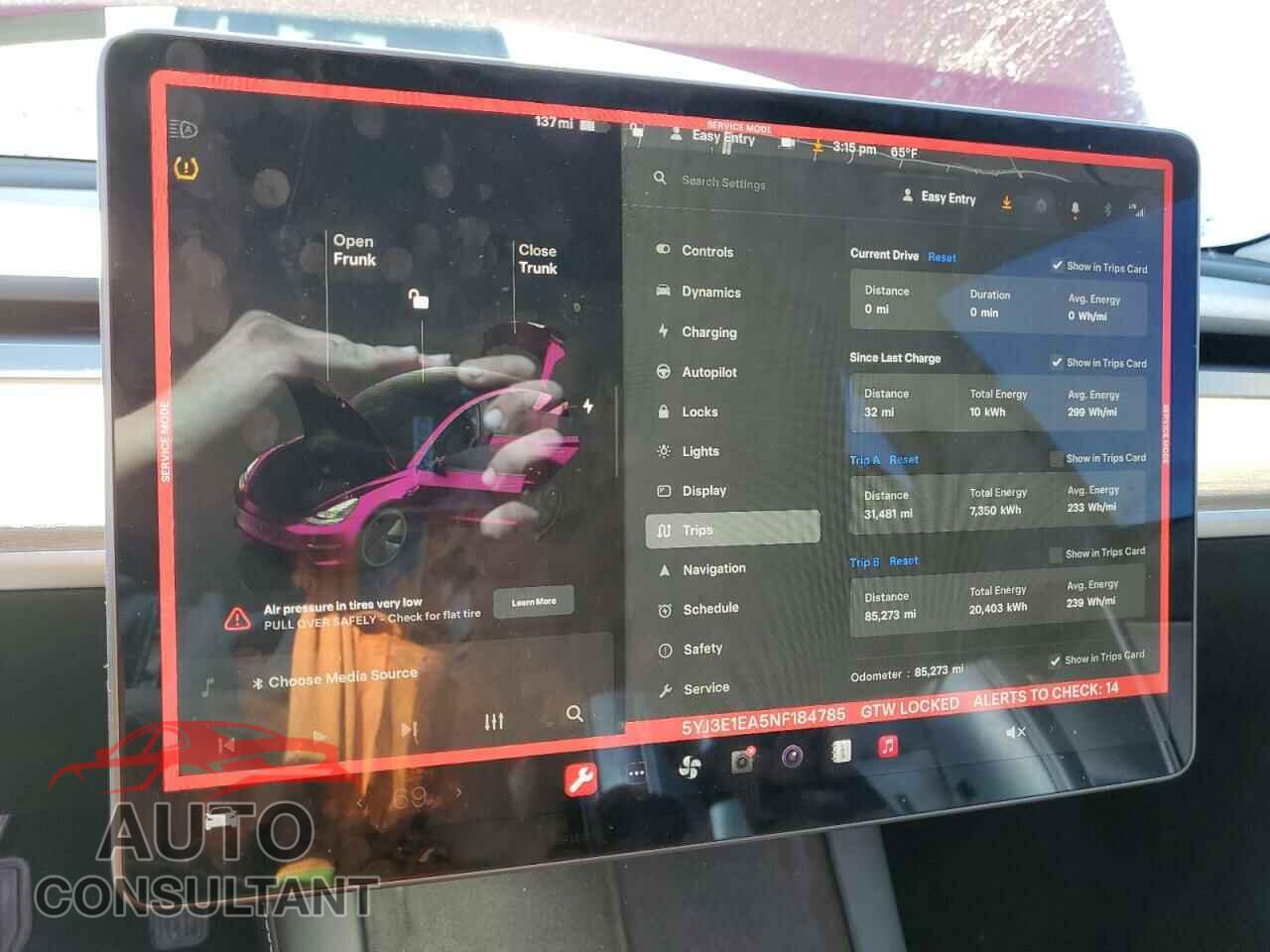TESLA MODEL 3 2022 - 5YJ3E1EA5NF184785