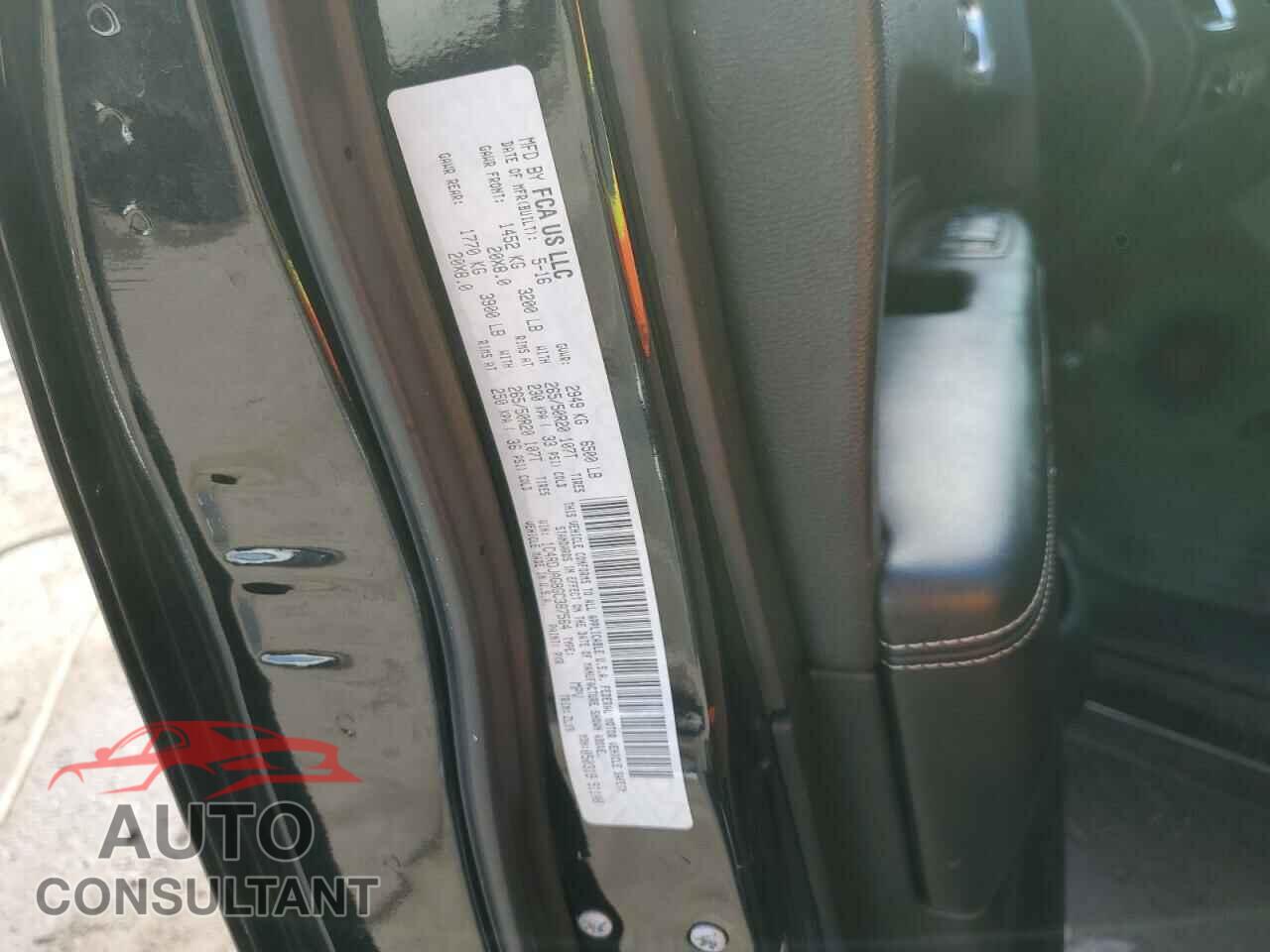 DODGE DURANGO 2016 - 1C4RDJAG8GC387564