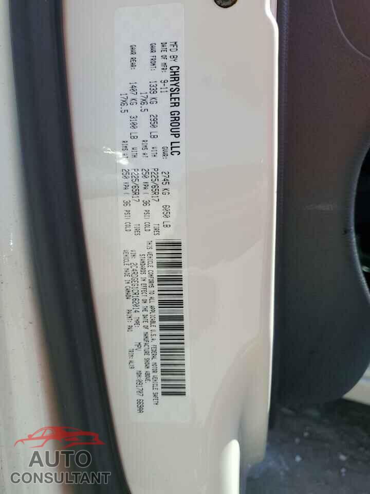 DODGE CARAVAN 2012 - 2C4RDGEG1CR162014