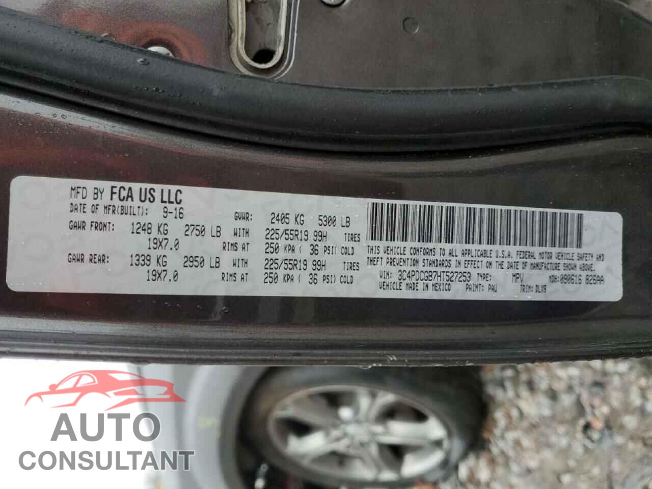 DODGE JOURNEY 2017 - 3C4PDCGB7HT527253