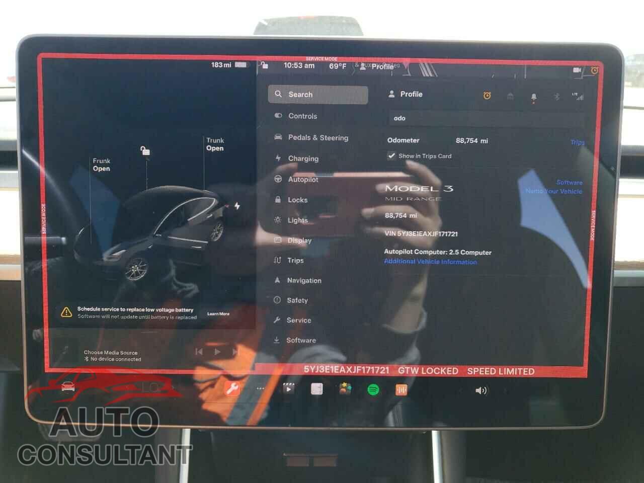 TESLA MODEL 3 2018 - 5YJ3E1EAXJF171721