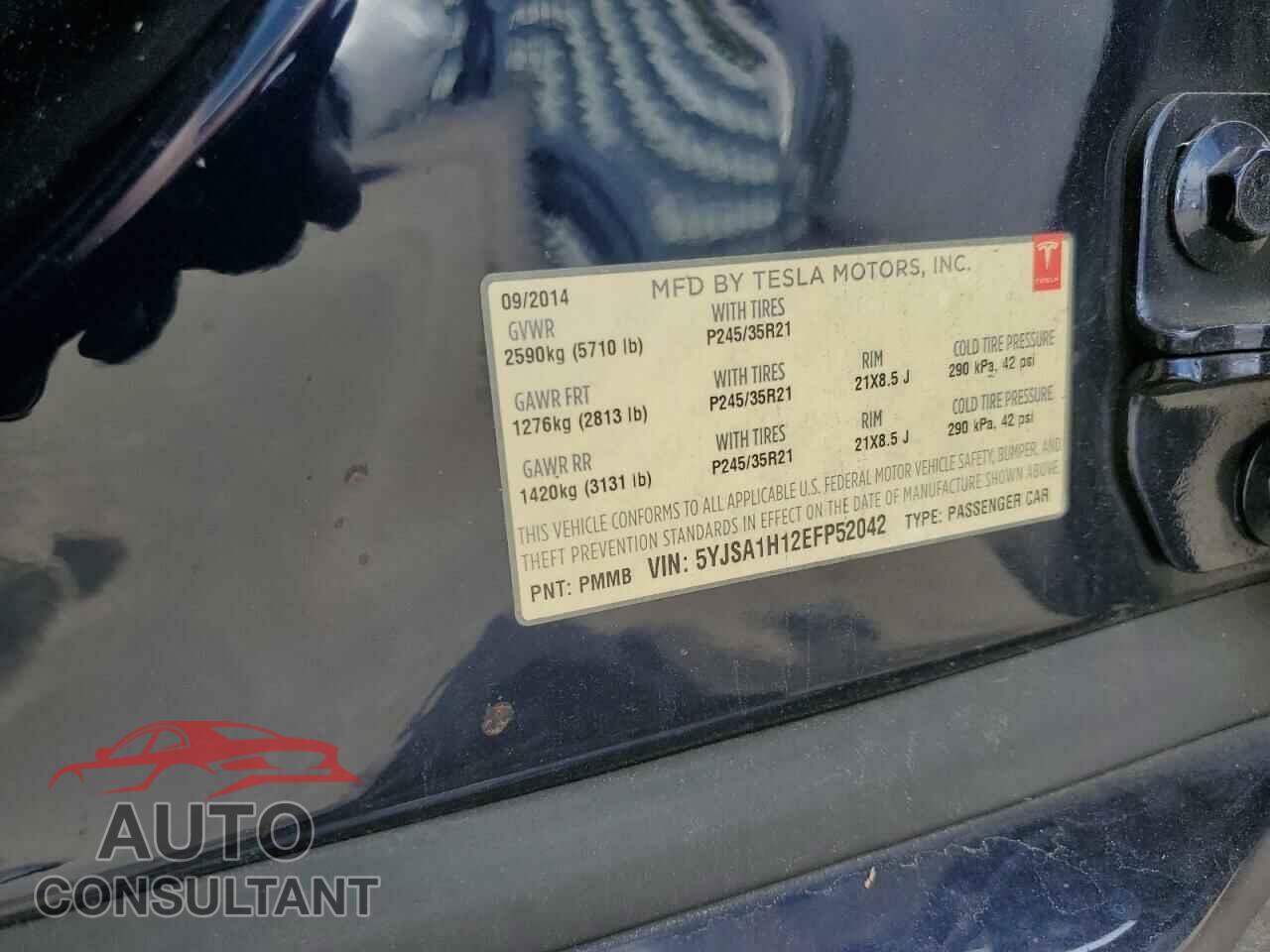 TESLA MODEL S 2014 - 5YJSA1H12EFP52042