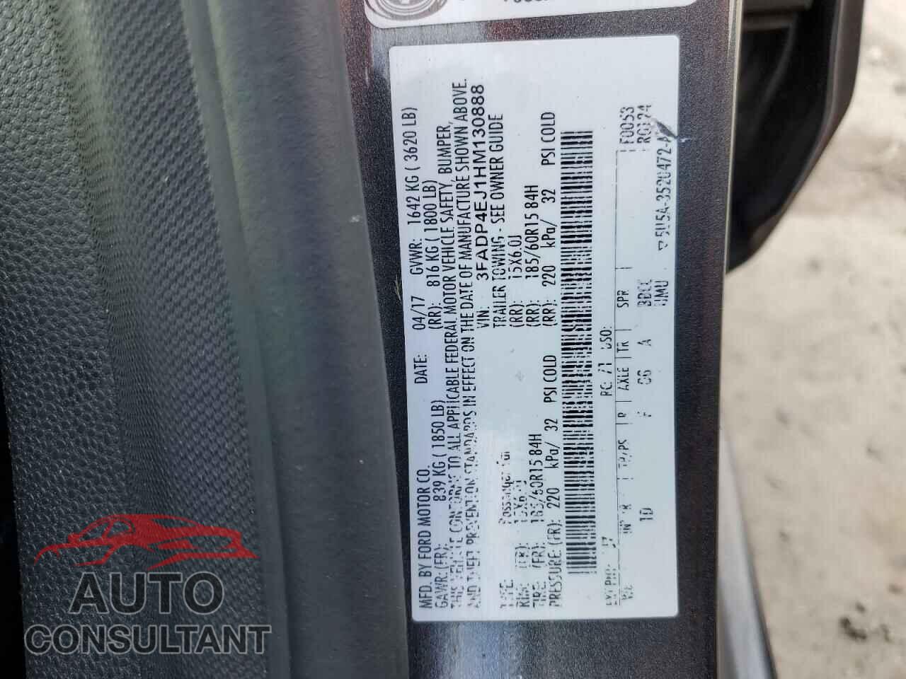 FORD FIESTA 2017 - 3FADP4EJ1HM130888