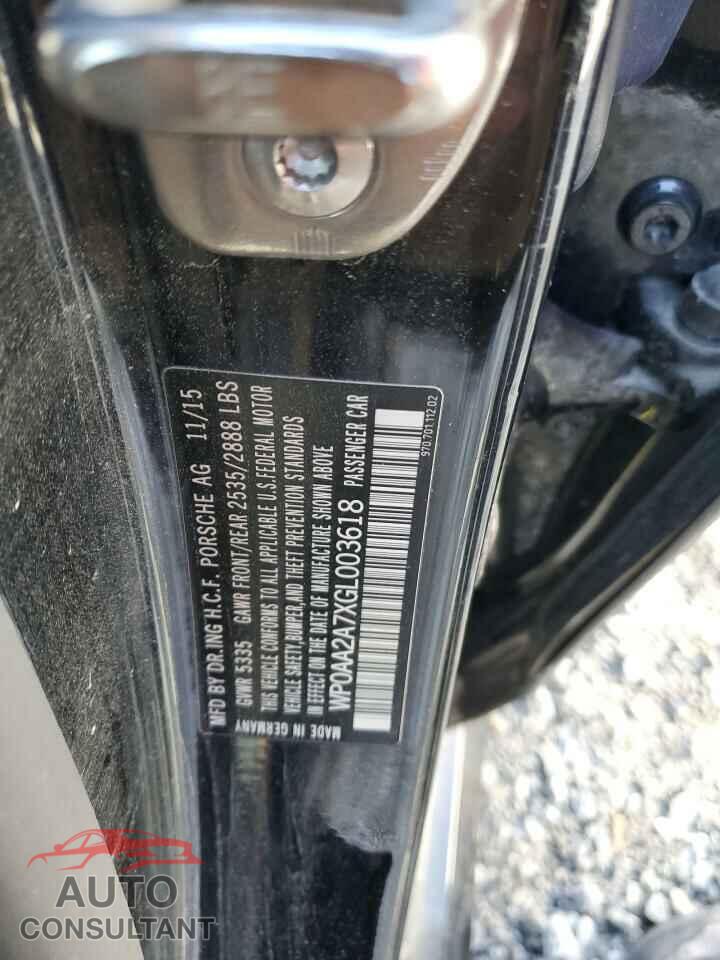 PORSCHE PANAMERA 2016 - WP0AA2A7XGL003618