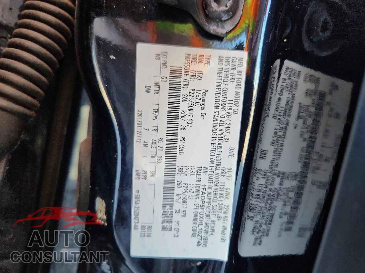 FORD CMAX 2017 - 1FADP5FUXHL102748
