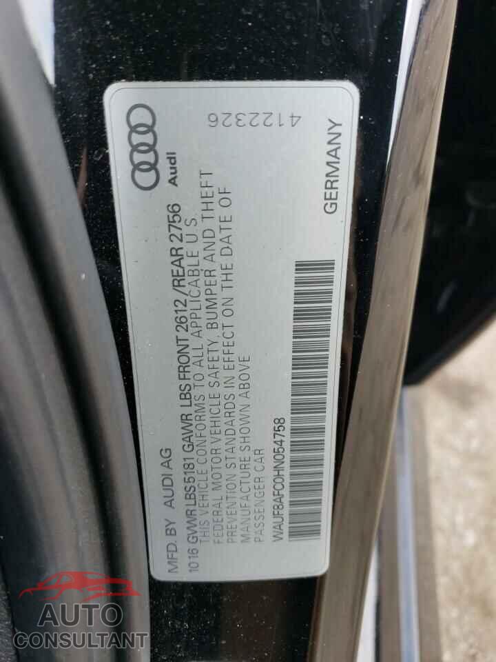 AUDI A6 2017 - WAUF8AFC0HN054758