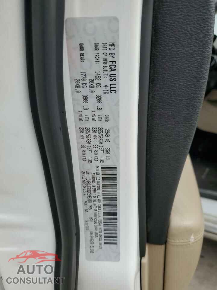 DODGE DURANGO 2016 - 1C4RDJEG9GC393318