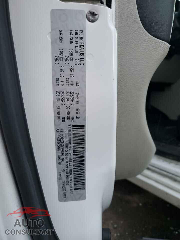 DODGE CARAVAN 2017 - 2C4RDGBG7HR558993