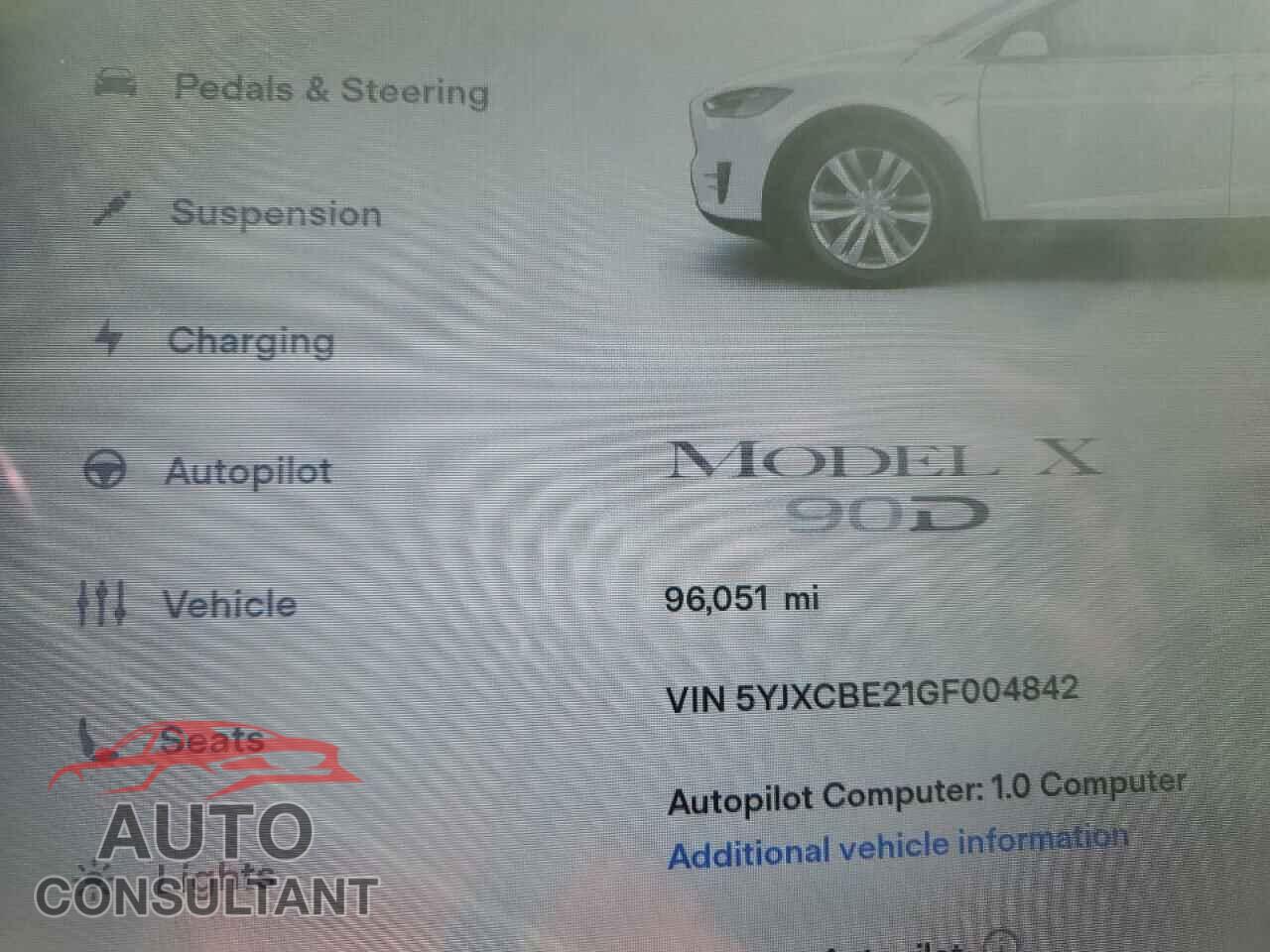 TESLA MODEL X 2016 - 5YJXCBE21GF004842