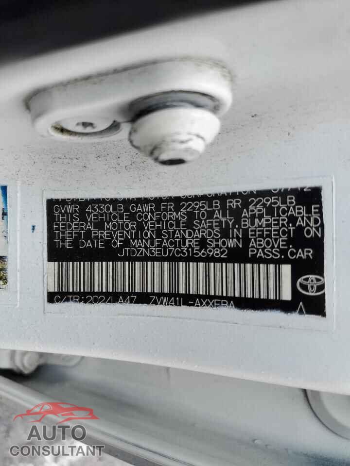 TOYOTA PRIUS 2012 - JTDZN3EU7C3156982
