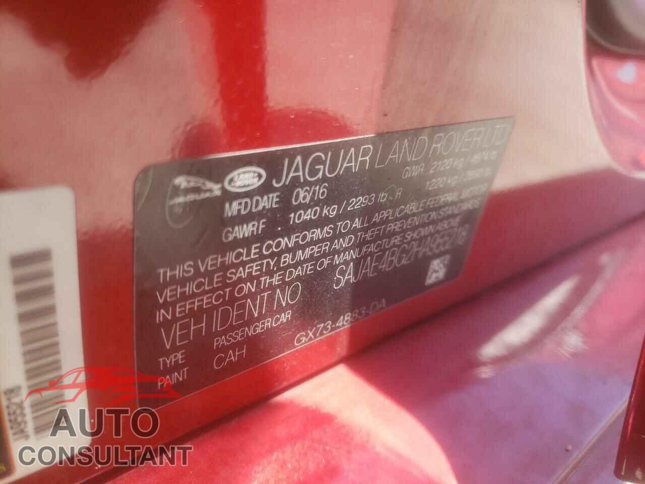 JAGUAR XE 2017 - SAJAE4BG2HA955218