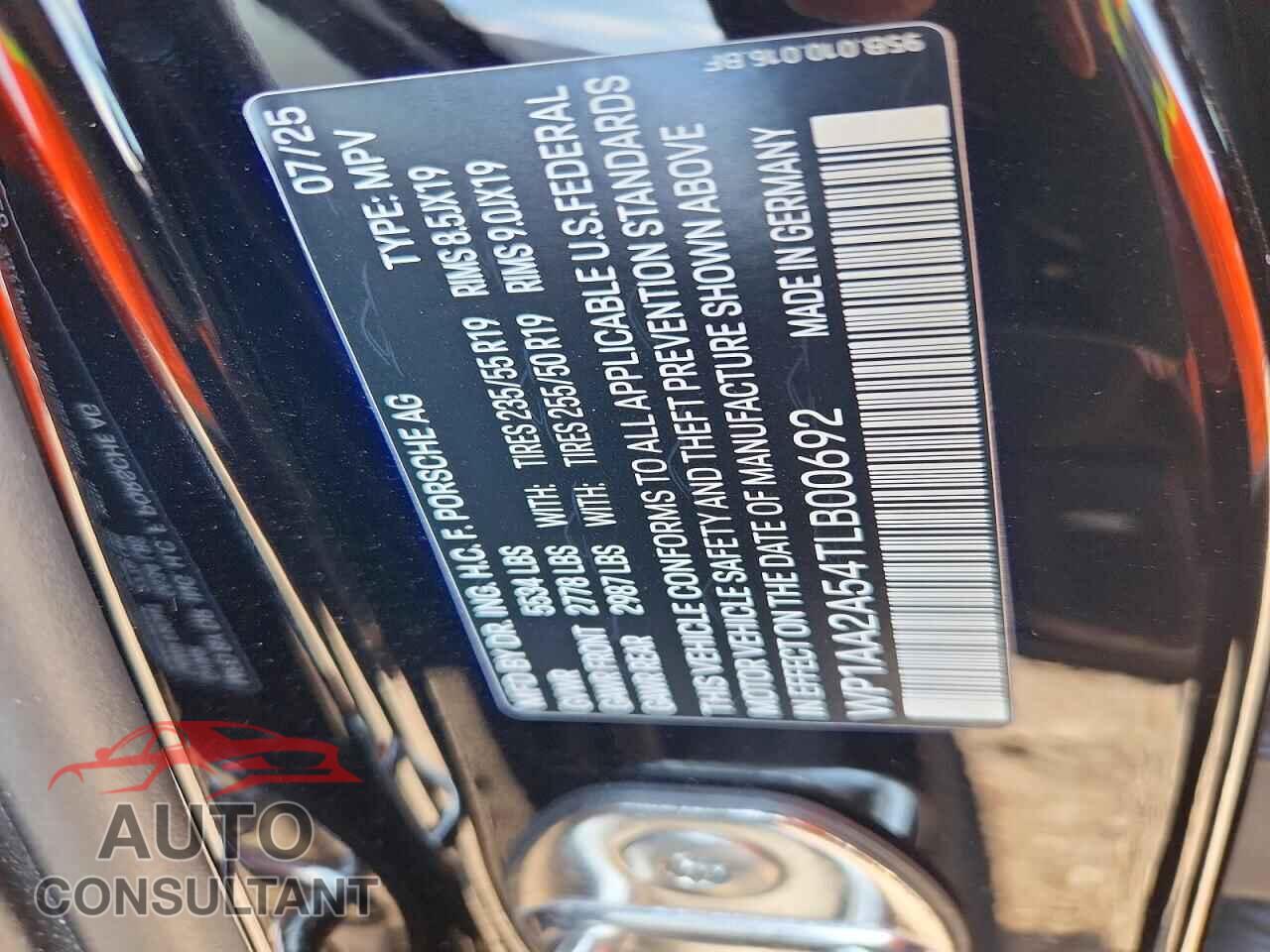 PORSCHE MACAN 2026 - WP1AA2A54TLB00692