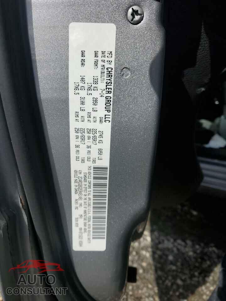 DODGE CARAVAN 2014 - 2C4RDGBG2ER451491